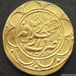 Persian,  Qajar Dynasty Mohammad Shah,  Gold Toman,  Tehran,  Dated 1255 Ah photo