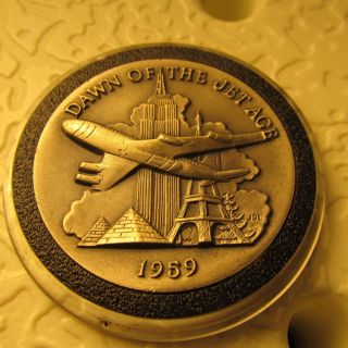 Dawn Of The Jet Age 1959 Sterling Silver 3d Medal Longines Symphonette photo