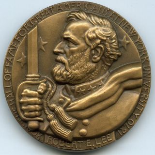 Robert E.  Lee Nyu Hall Of Fame For Great Americans Medal,  Donald De Lue photo