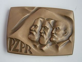 Polish Poland Communist Marx Engels Lenin Propaganda Medal Marxism photo