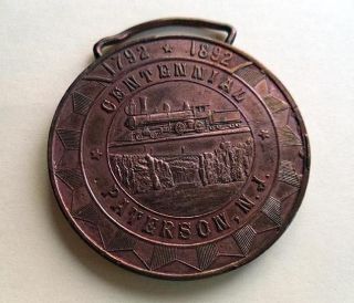 1792 - 1892 Alexander Hamilton Centennial Medal Coin Paterson Jersey photo