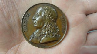 Ioannes Milton John Milton F.  Vivier Born 1608 Died 1671 Dated 1818 Medal photo