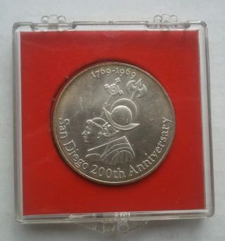 Silver Medal San Diego,  Ca.  200th Anniversary 1969 Uncirculated photo