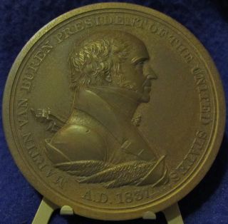 1837 A.  D.  President Martin Van Buren 3 Inch U.  S.  Bronze Medal photo