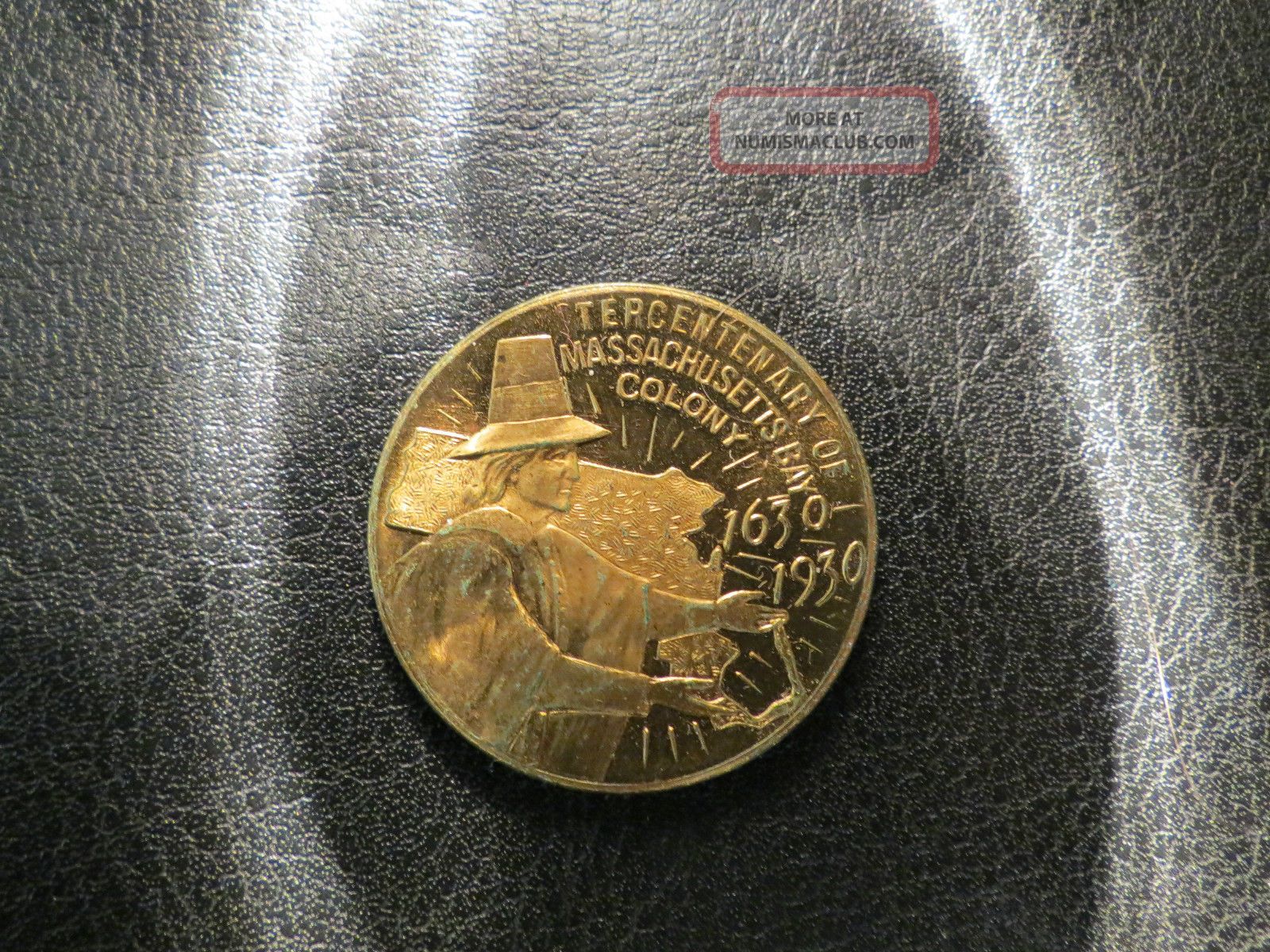 Lustrous 1930 Tercentenary Of Massachusetts Bay Colony Medal