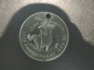 Vintage 1950 Lone Ranger 17th Anniversary Medal photo
