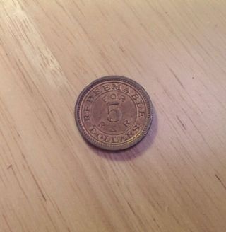 Redeemable For 5 Dollars R&r Trade Token Copper? photo