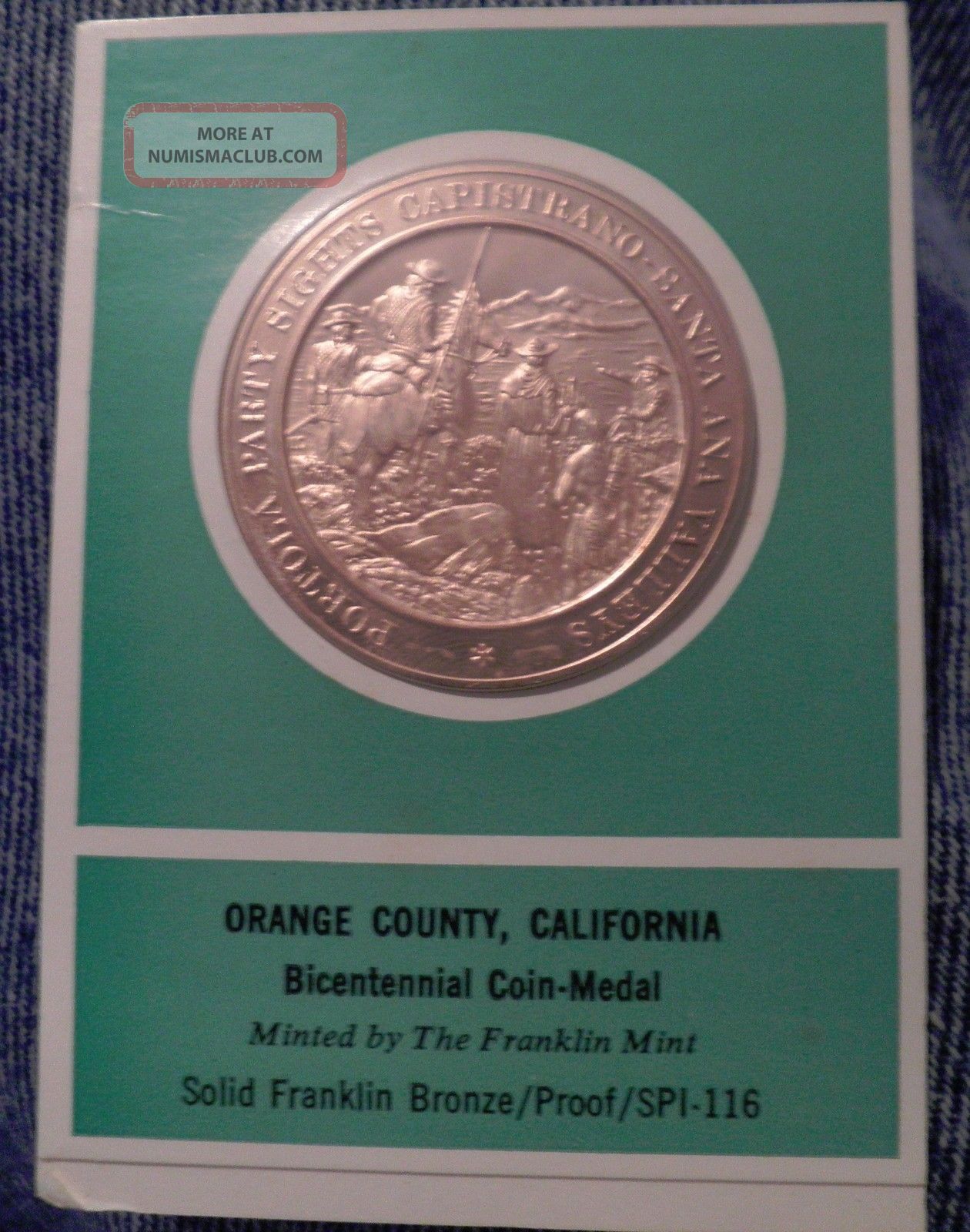 Orange County Bicentennial 1970 Spi - 116 Proof Bronze ...