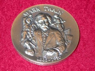 Mark Twain Longines Symphonette Sterling Silver Medallion Coin High Relief 1,  Oz photo