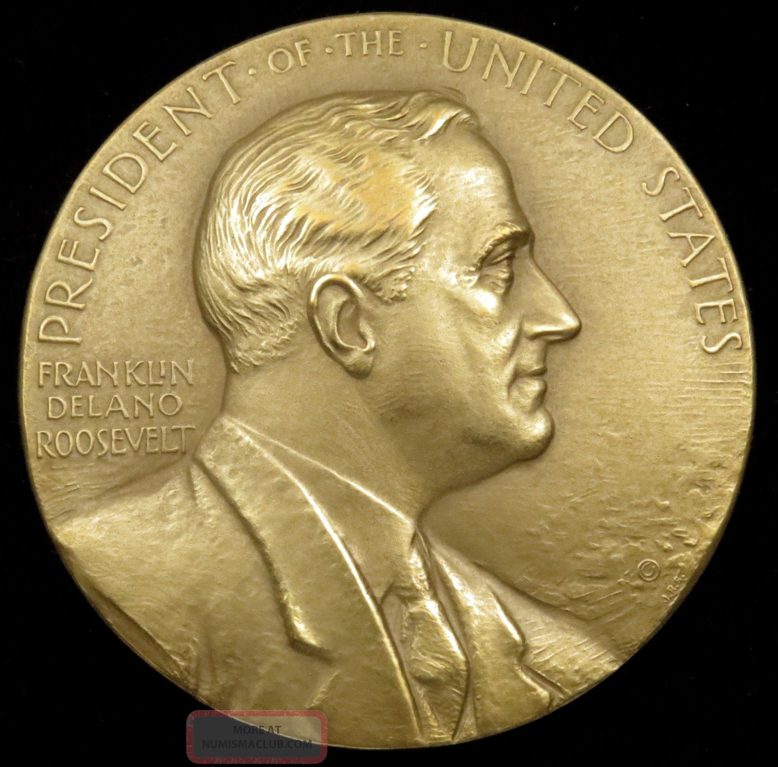 U S Medal No 131 President Franklin Delano Roosevelt 3 Bronze u-s-medal-no-131-president-franklin-delano-roosevelt-3-bronze