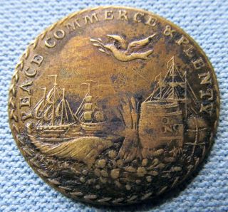1801 Peace Of Amiens Britain & France Commemorative Medal - Et Brass Token - Kettle photo