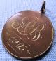 1800s Queen Victoria Bronze Penny Love Token Engraved 