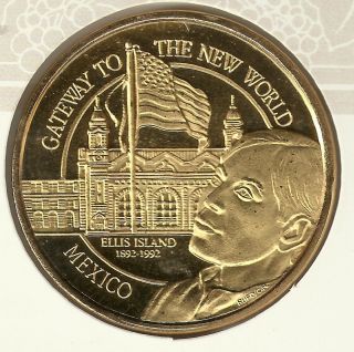 100th Anniversary Coin/w/card Case Ellis Island Gateway To The World photo