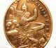 Saint Clarae & Saint Colette - Splendid 19th Century Antique Bronze Medal Pendant Exonumia photo 1
