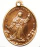 Saint Clarae & Saint Colette - Splendid 19th Century Antique Bronze Medal Pendant Exonumia photo 3