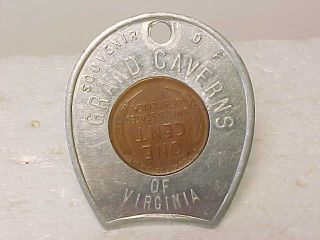 Souvenir Of Grand Caverns Of Virginia Encased 1948 Penny photo