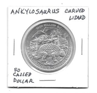 (d) So Called Dollar Ankylosaurus Curved Lizard Cretaceous Period photo