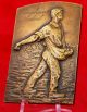French Art Nouveau Bronze Medal / Mini Plaque By Rene Baudichon 