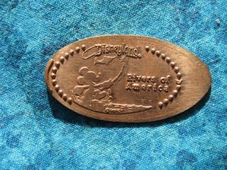 Rivers Of America Disneyland Disney Copper Elongated Penny Pressed Smashed 2 photo