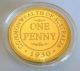 1930 Australian Pure 100 Mills.  999 Finished In 24k Gold Clad Coin Bullion ✨ Exonumia photo 1