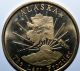 Alaska Gold Plated Commemorative Coin - Features Panning Miner - From Alaska Exonumia photo 1