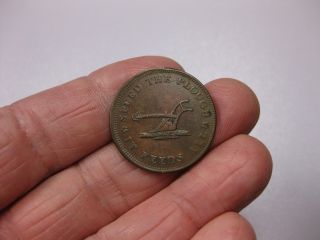 Error Coin 1835 Lansingburgh Ny.  Speed The Plough Walsh ' S General Store 45 photo
