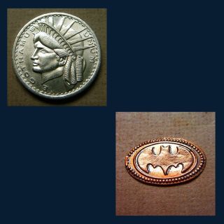 Batman Vintage Token And Coin Two Face Gotham Flip Coin Harvey Dent Dc Comics photo