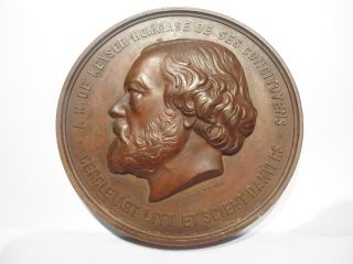 Copper Medal By Leopold Wiener - A.  N.  De Keyser - Litterature Antwerp photo
