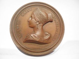 1843 Copper Medal By Hart - Queen Victoria Of England photo
