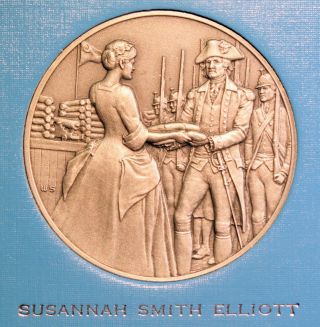 Great Women Of The American Revolution Medal - Susannah Smith Elliott photo