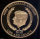 John F Kennedy Commemorative Coin 24kt Gold Layered Proof Medal 40mm Br72 Exonumia photo 1