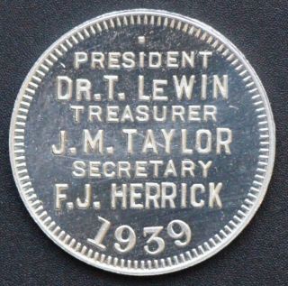 Buffalo Numismatic Association (b.  N.  A. ) Members Numismatist Token/medal 1939 photo