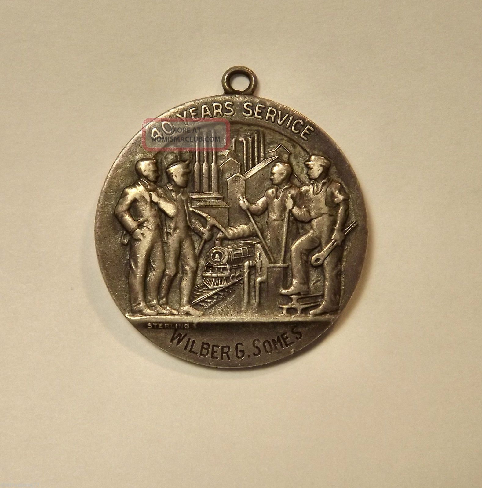 United States Steel Corporation Sterling Silver 40 Year Service Medal Fob united-states-steel-corporation-sterling-silver-40-year-service-medal-fob