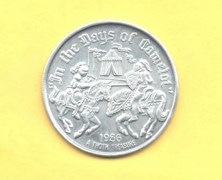 Knights On Horse Token 1986 In The Days Of Camelot Coin photo