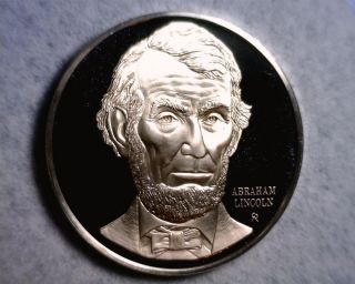 Abraham Lincoln Sterling Silver Proof Portrait Medal By Gilroy Roberts photo