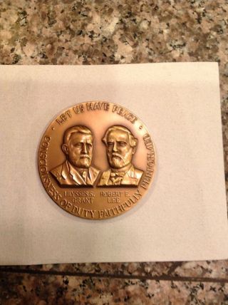 Civil War Centennial Commission Medal,  1961 - 1965,  Grant And Lee photo
