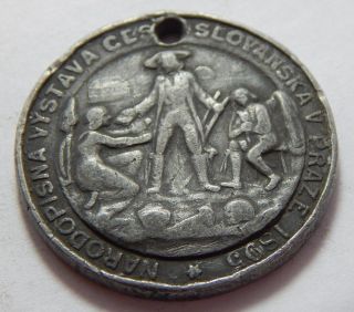1805 Dated White Metal Czechoslovakia Medal photo