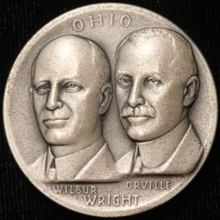 Wright Brothers Ohio State Medallic Art Co.  Medal.  5714.  999 Pure Silver 25.  5g photo