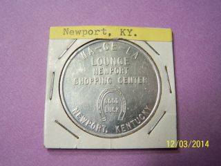 Merchant Token: Walt ' S Center Lanes,  Newport,  Kentucky,  Good Luck,  Wa - Ce - La Lounge photo