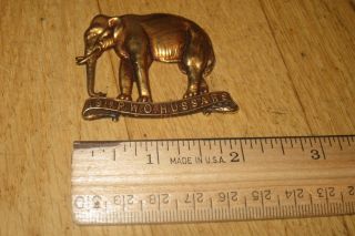 Ww2 Era British Army Badge Or Medal 19th P.  W.  O Hussars Royal Hussars Elephant photo