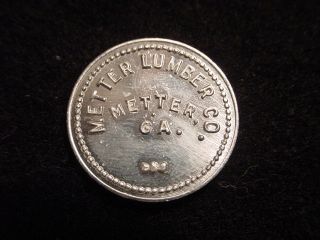 Metter Lumber Company,  Metter,  Georgia,  Good For 5 Cents In Trade Token photo
