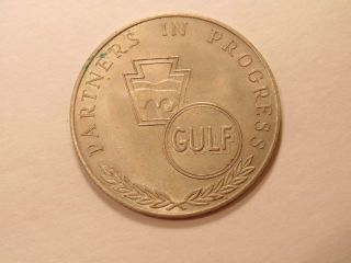 Pennsylvania Turnpike Eastern Extension Silver Colored Medal (gulf Oil Sponsor) photo