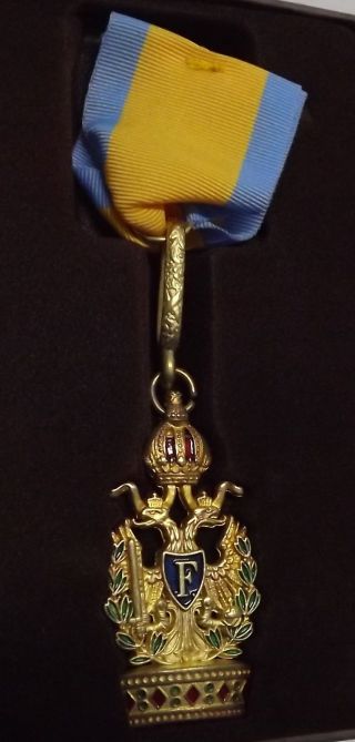 Medal / Ribbon Box (r) Order Of The Iron Crown Corona De Hierro Austria 1816 photo
