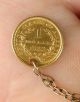 Antique Victorian Jewelry Stick Pin &1853 Us Gold Dollar Coin Love Token - Wow Exonumia photo 3
