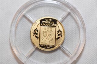 American 14k.  5 Gram Solid Coin Twelve Apostles Vatican Observatory W/ photo