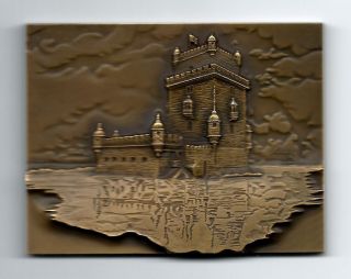 Discoveries / Gothic Style / Century Xvi /belem Tower Shadow/ Bronze Medal M 22b photo