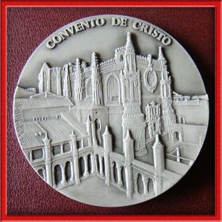 Templar Stronghold Religious Convent Of The Order Of Christ Big Tin Medal M9a photo