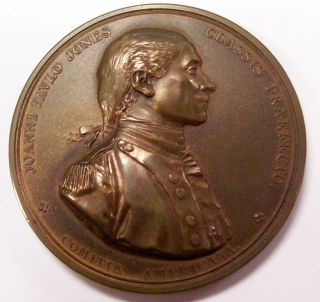 U.  S.  Issue Bronze Captain John Paul Jones Medallion Re - Strike photo