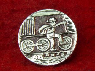 1936 - P Hobo Nickel - The Hobo Riding The Rails 975 Engraving By Handmade photo