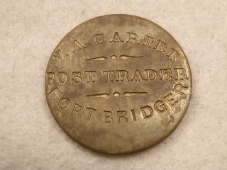 Fort Bridger (wyoming Territory) W.  A.  Carter 50 Cts Token photo